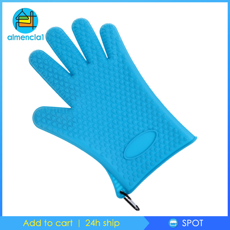 [ALMENCLA1]Catch Fish Gloves Rubber Anti-slip Fishing Gloves Hand Protection Green