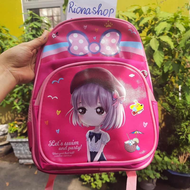 Balo cho bé mẫu giáo mầm non cho đi học cặp trẻ em bé trai gái hoạt hình chú chó cứu hộ, công chúá elsa pony Rionashop