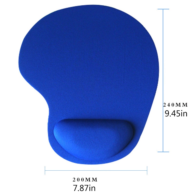 Tấm lót chuột máy tính màu trơn có đệm chăm sóc cổ tay thoải mái