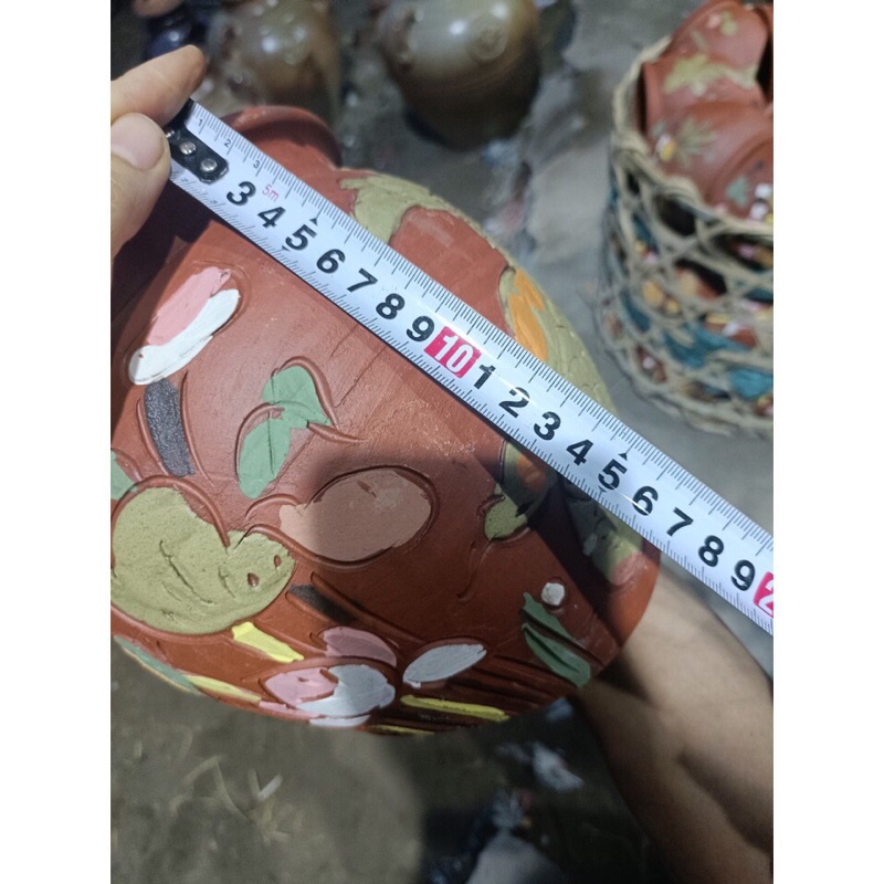 Chậu bát tràng treo tường, ốp tường trang trí nhà cửa, hàng đẹp và có sẵn