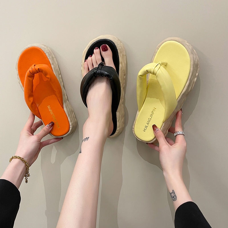 Dép Xỏ Ngón Đế Dày Tăng Chiều Cao Phong Cách Mùa Hè Mới