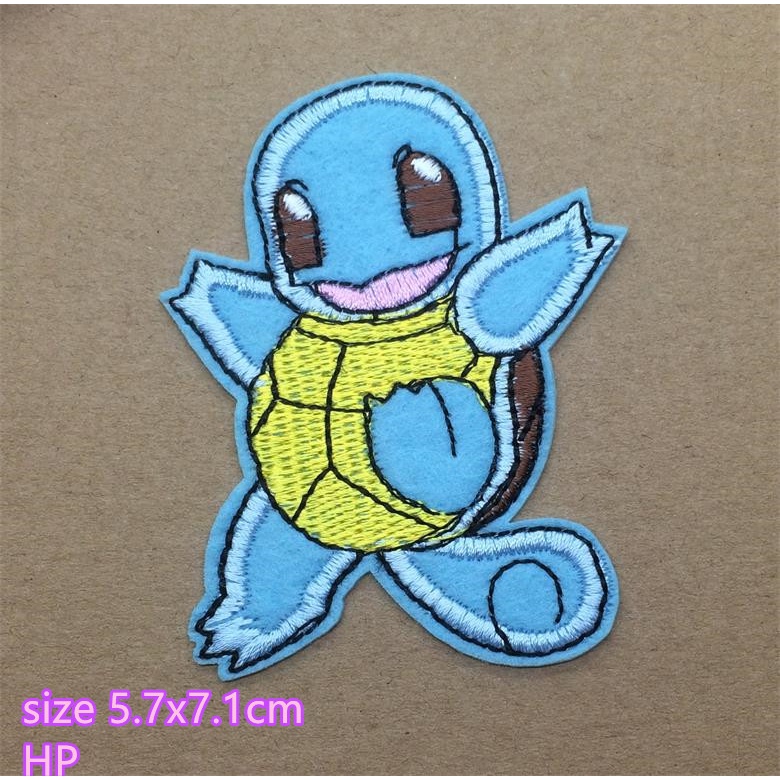 Miếng Dán Ủi Quần Áo Thêu Hình Pokemon Pikachu diy