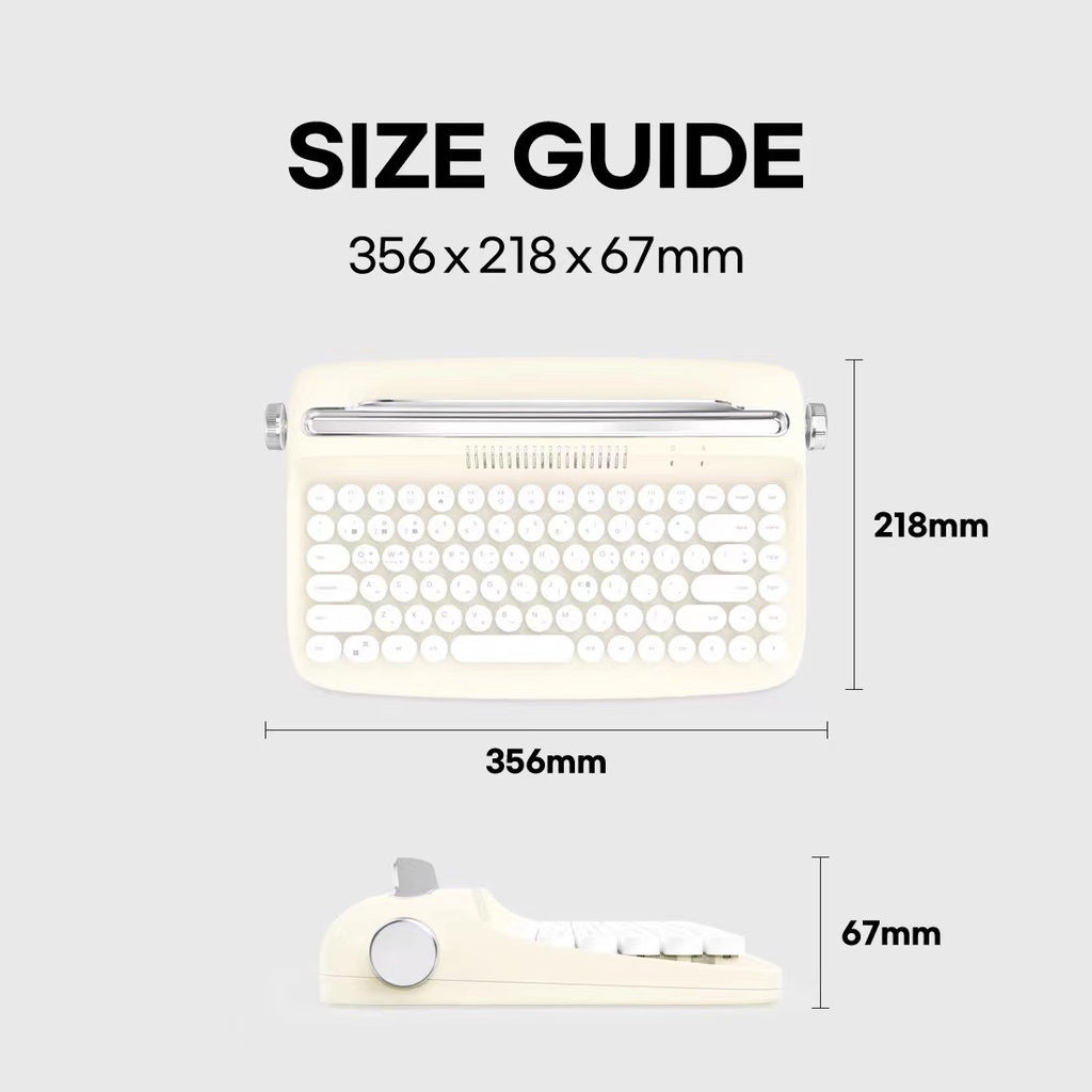 「SEEHON OFFICIAL STORE」Bàn Phím Actto Mini Bluetooth B303 B503 Thiết Kế Mới Với 5 Màu Phong Cách Retro
