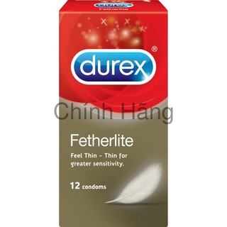 [ Chính Hãng] Hộp 12 Bao cao su Durex Fetherlite