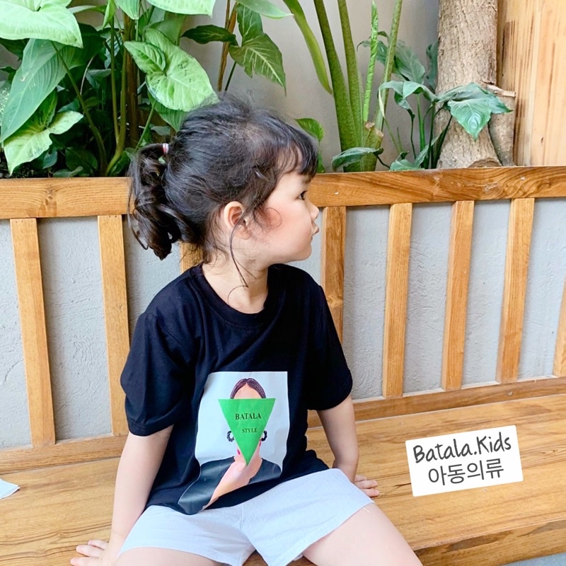 Áo Phông Cotton Batala Kids cho bé trai/ bé gái kiểu dáng thụng Hàn Quốc siêu mềm mát