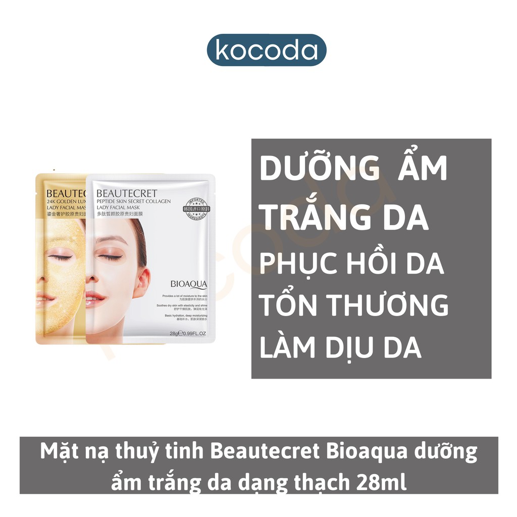 Mặt nạ thuỷ tinh Beautecret Bioaqua dưỡng ẩm trắng da duy trì làn da tươi trẻ dạng thạch 28ml - KOCODA | BigBuy360 - bigbuy360.vn
