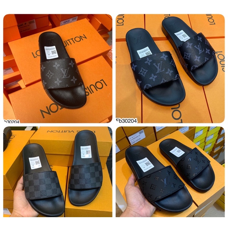 Dép LV Nam Quai Ngang In Hoa Cực Đẹp - Dép LV Nam Full Box SPF