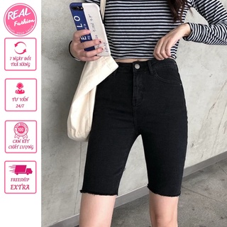 Quần Jean nữ ngố, cạp cao  siêu co giãn Real Fashion