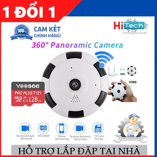 Camera wifi ốp trần v380 góc rộng 360, không dây, xem toàn cảnh 360 độ