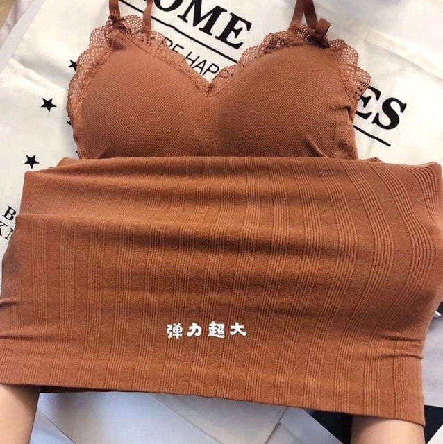 [siêu hót]áo 2 dây thần thánh chất mềm đẹp có mút kèm túi zip