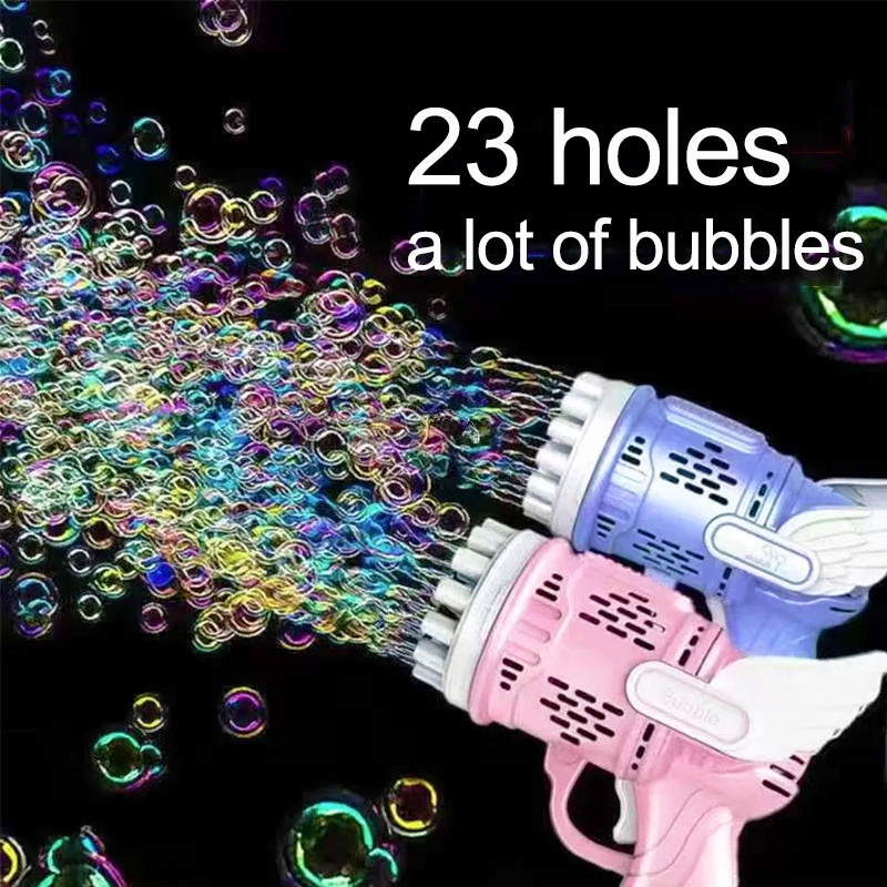 Súng Bắn Bong Bóng Tự Động 23 Lỗ Hình Súng Đồ Chơi Dành Cho Trẻ