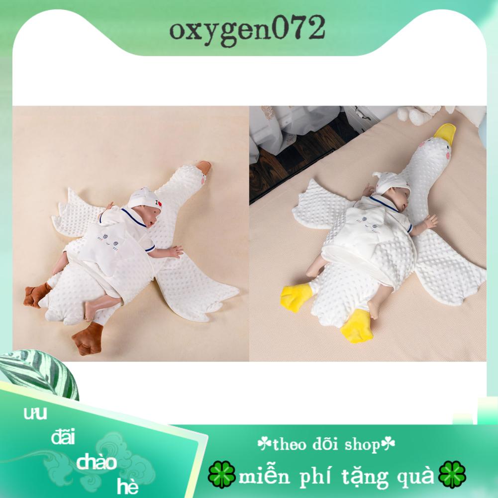 Oxygen072 Oxygen072 Gối Hình Thú Màu Trắng Ngỗng Thiết Kế Êm Ái Giấc Ngủ Rộng 35cm Sợi Bông Ôm Cho Bé
