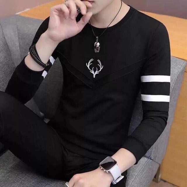 Áo Thun Nam Dài Tay,Phông Thể Thao Hàn Quốc Bo Tay Bo Gấu TCS at06 | BigBuy360 - bigbuy360.vn