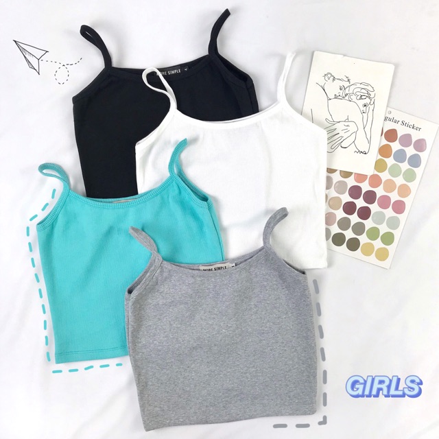 Áo CropTop 2 Dây ( Hình Thật )