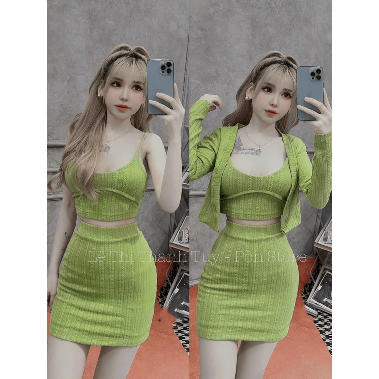 (Mẫu Mới) SET 3 IN 1 LEN REN SIÊU SEXY, SIÊU TÔN DÁNG UP hhp