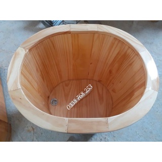 Bồn Tắm Bo Viền Gỗ Thông.