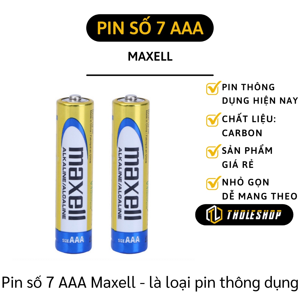 Pin AAA - Combo 2 Viên Pin Số 7 AAA Maxell Thông Dụng, Pin Đũa Đồ Chơi, Điều Khiển 9412