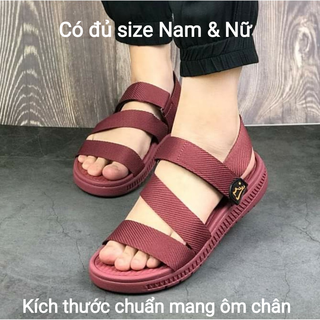 FACOTA giày dép sandal nam, nữ hồng mận mang đi chơi đi học HA12