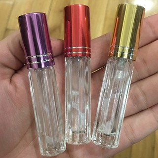 Lọ chiết nước hoa 5ml sọc dọc chống vỡ siêu dày cực đẹp, lọ chiết nước hoa, Ống chiết nước hoa, Chai chiết nước hoa