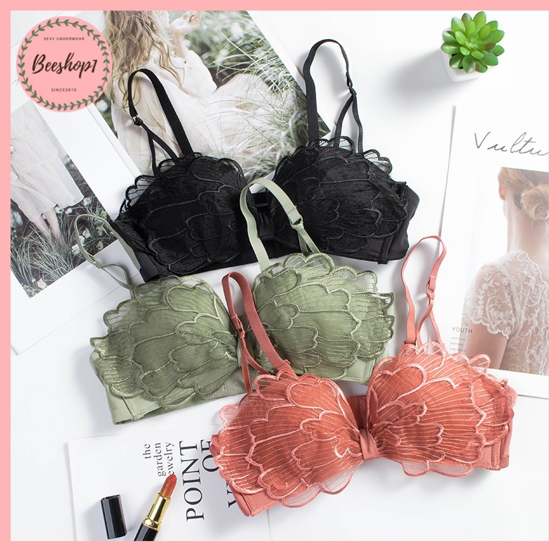 GIẢM 25K KHI NHẬP HIENNEW1_ Bộ đồ lót ren, áo ngực su đúc, áo lót ren không gọng push up AR88 | BigBuy360 - bigbuy360.vn