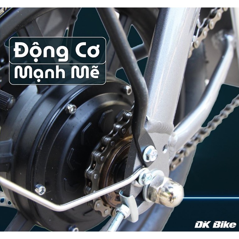 Xe đạp điện gấp DK Bike EQ, pin lithium siêu gọn nhẹ, thuận tiện khi mang theo cùng xe hơi