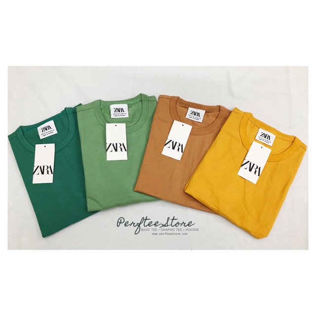 Áo thun trơn Zara Basic Compact form nam nữ cotton 4 chiều co dãn |𝑷𝑬𝑹𝑭𝑻𝑬𝑬|