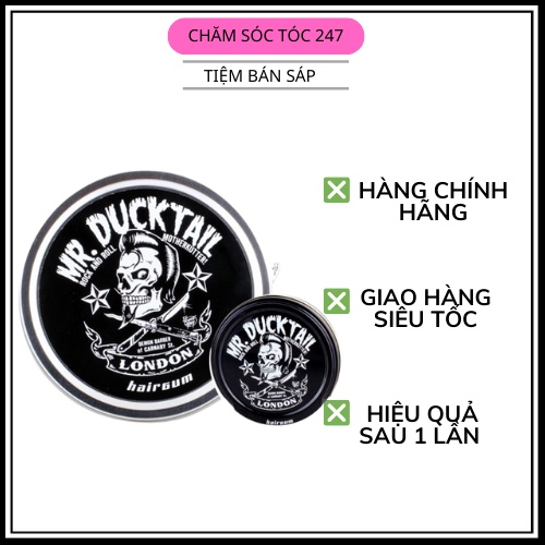 Sáp Wax Vuốt Tóc Mr.Ducktail | 85g giữ nếp tự nhiên, bản lĩnh phái mạnh