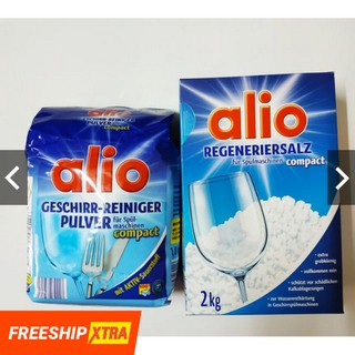 Combo 1 Bột rửa bát Alio 1,8kg và 1 muối 2kg