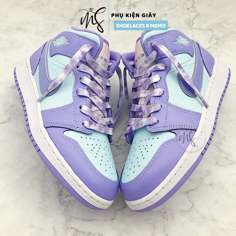 Dây Giày Loang Màu Tie Dye Purple Dùng Cho AJ1 Màu Tím