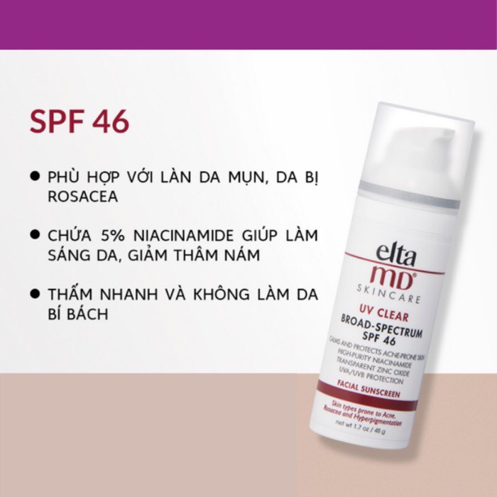 Mẫu Thử Kem Chống Nắng EltaMD SPF 46 Không Màu
