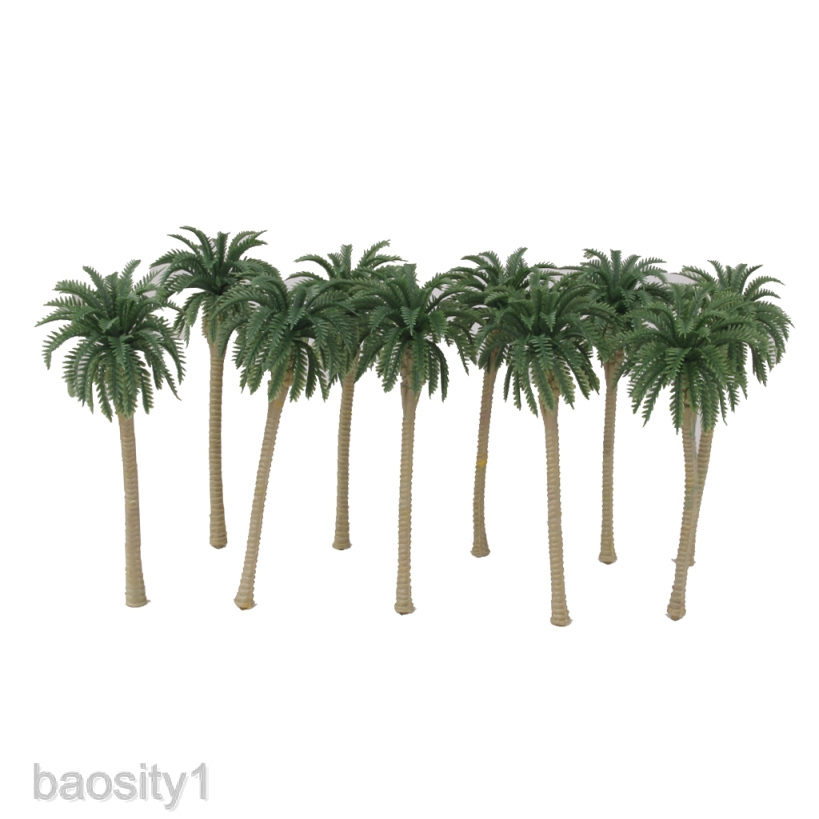 [Baosity1] Set 10 Mô Hình Cây Dừa Xanh 1 / 75 13cm