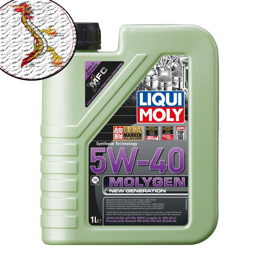 [Siêu Sale]  Nhớt Liqui Moly 5W40 Molygen 1L 100% tổng hợp, nhớt liqui molygen dùng cho xe tay ga 5W40 nhập khẩu từ Đức