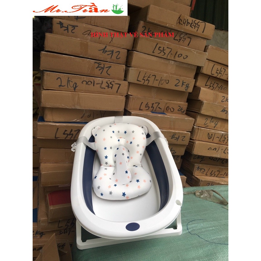 Chậu tắm gấp gọn cao cấp cho bé sơ sinh đến 8 tuổi (Có tặng kèm phao)