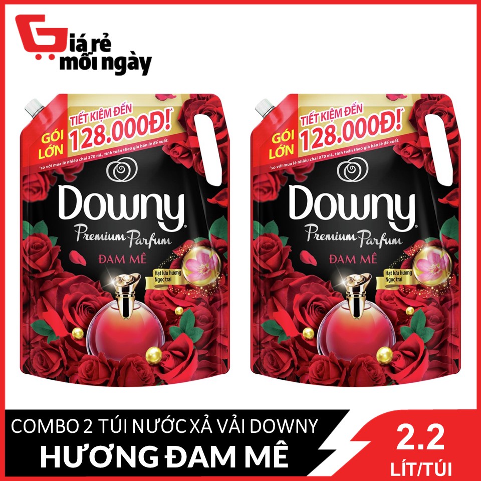COMBO 2 túi Nước xả vải Downy Đam mê 2.2L x2