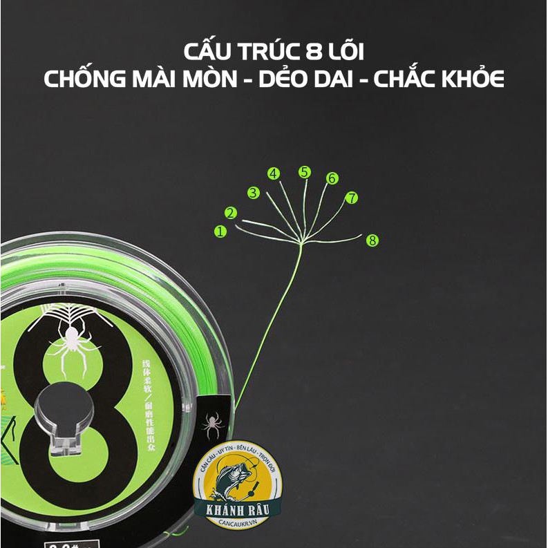 Dây Dù Câu Cá Tarantula Nhện Xanh 120m LURE STAR