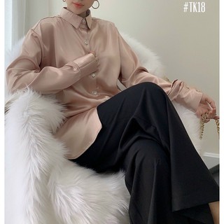 áo sơ mi phi lụa siêu sang chảnh quyến rũ