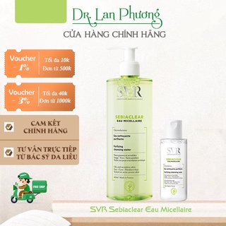 Tẩy trang cho da dầu mụn svr sebiaclear eau micellaire 400ml