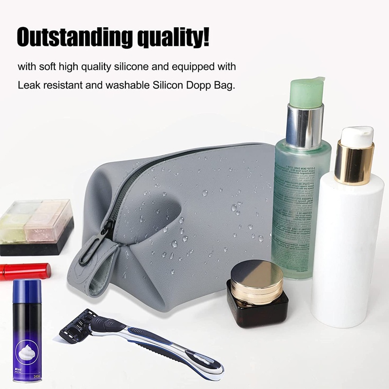 Túi Đựng Mỹ Phẩm Bằng Silicone Chống Thấm Nước Tiện Dụng