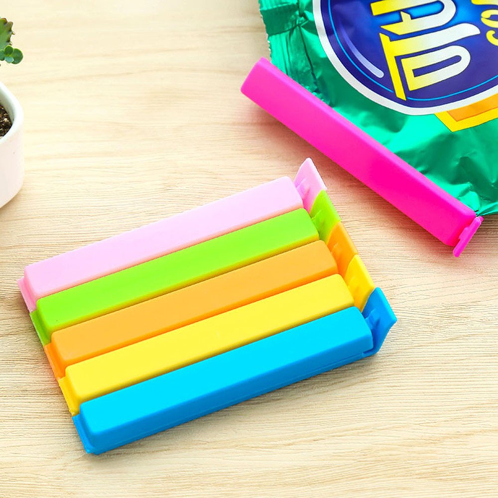 10pcs Random Color Home Plastic Storage Tool Kitchen snack Bag Clip