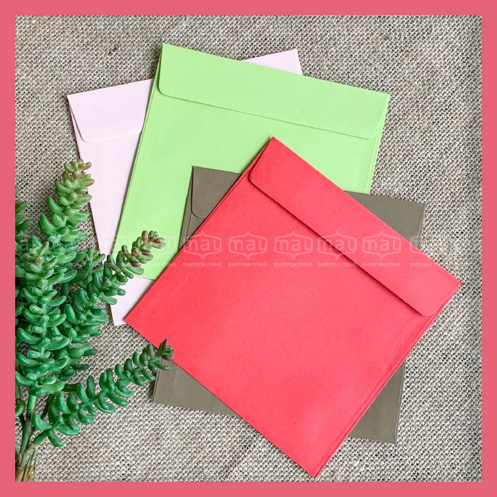 Phong bì 16*16cm giấy mỹ thuật Zentino Italia (set 10c) bao thư, bao thiệp