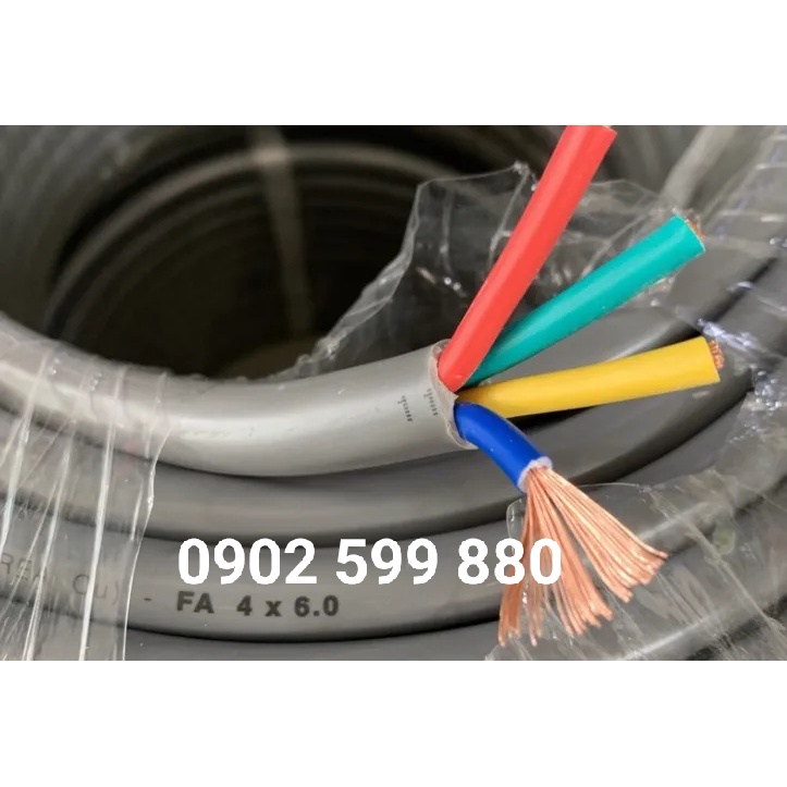 Dây Daphaco FA  4x1.5, FA  4x2.5, FA  4x4.0, FA  4x6.0 - cuộn 100m