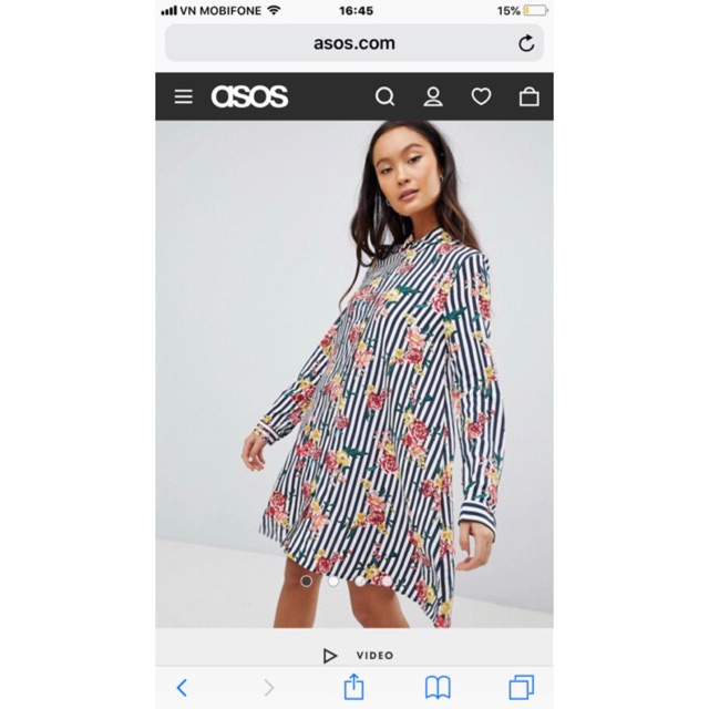 🧚🏿‍♀️🎀🧚🏿‍♀️ Đầm Asos Authen Sơ Mi Sọc cá tính Newtag🧚🏿‍♀️🎀🧚🏿‍♀️ | BigBuy360 - bigbuy360.vn