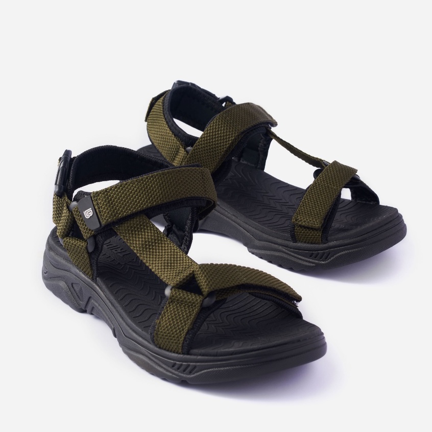 Giày Sandal Nam The Bily 01 Quai Chéo - Màu Xanh Rêu