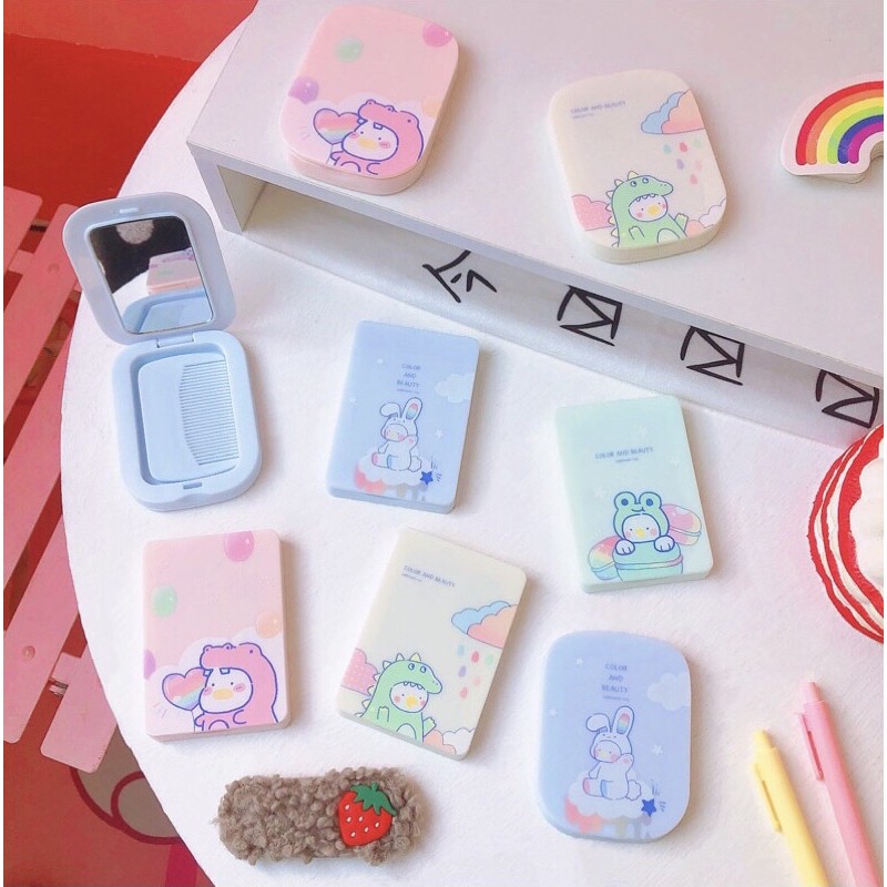 👑Gương lược bỏ túi mini,gương lược nhỏ xinh