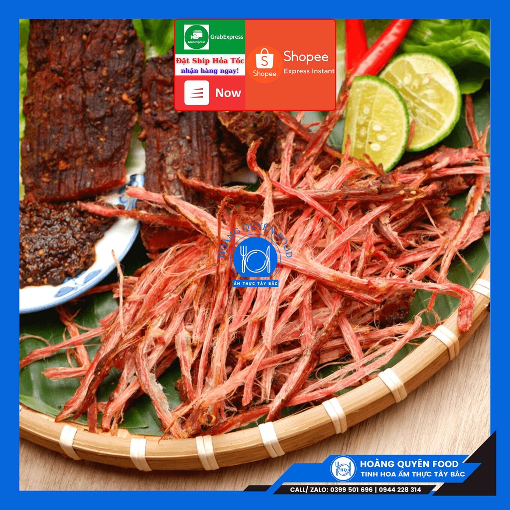 Thịt Lợn Gác Bếp Ẩm Thực Tây Bắc Thơm Ngon Chuẩn Vị 1KG - TẶNG CHẨM CHÉO - Khô Heo Gác Bếp | HQ FOOD