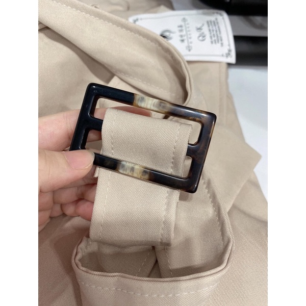 Áo mangto dáng ngắn kèm đai 2 màu