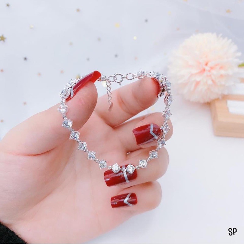 Lắc Tay Nữ Bạc Ta Đá Đủ Màu Nhiều Kiểu Dáng - Trang sức Vàng Bạc Hoà Thảo HTJ