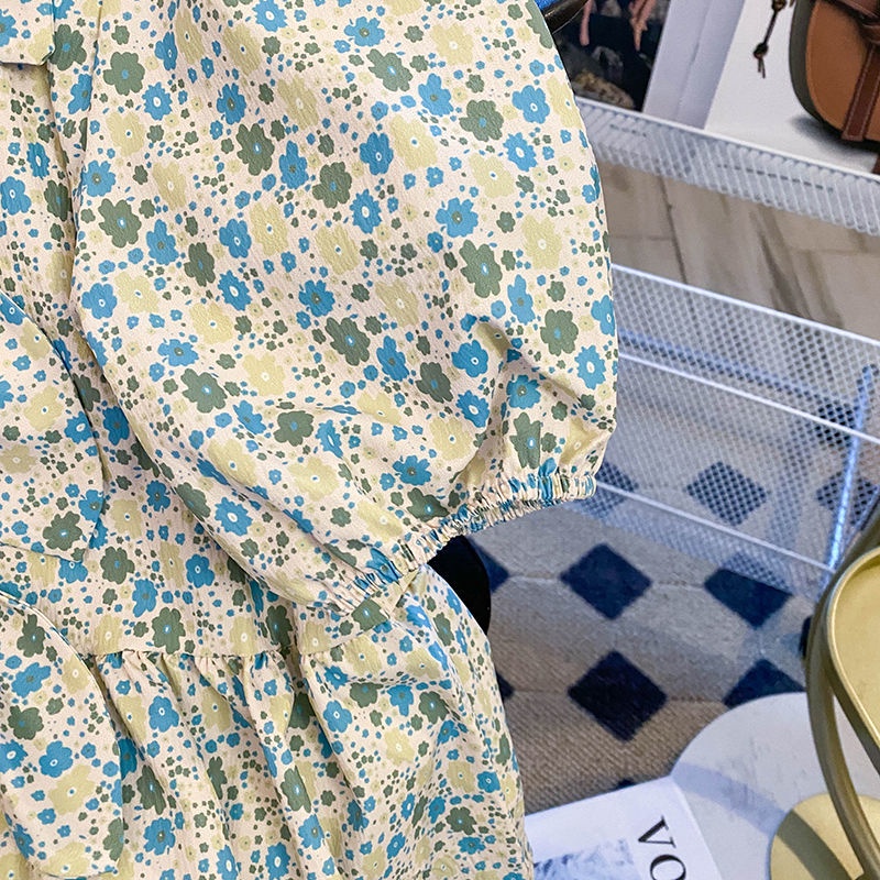 Áo Kiểu Tay Phồng In Họa Tiết Hoa Thời Trang Mùa Hè Hàng Mới Dành Cho Nữ