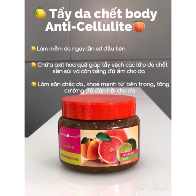 Gel tẩy da chết, kem dưỡng da chiết suất quế hồi và cafe Exclusive Cosmetics làm chắc da Nga 380ML NPP Tidio88