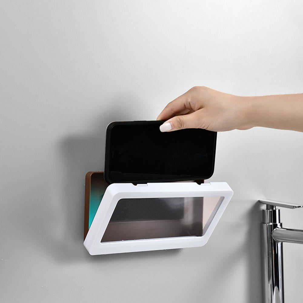 HARRIETT Waterproof Phone Storage Case Wall Mounted Shower Accessories Mobile Phone Holder Box Phone Shell Portable Bathroom Storage Box Sealing 6 Inch Mobile Phone Shelves/Multicolor